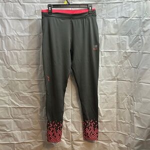 Karrimor Grey and Pink Running Leggings with reflective accents size large